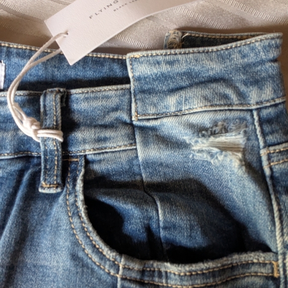 Flying Monkey Black Label Women's Blue  Flared Jeans Size 32 - Picture 14 of 15